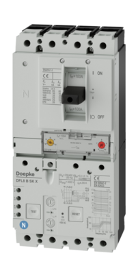Автоматические выключатели с расцепителем по току утечки Doepke DFL 8 100-4/X-B SK (09169784)